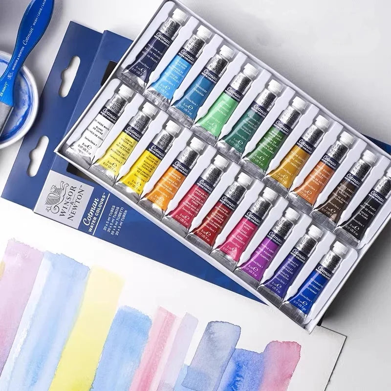 Winsor & Newton Cotman Watercolor Paint Tubes Set - 5ml Tubes (10 or 20 Colors) for Artists, Beginners & Sketching