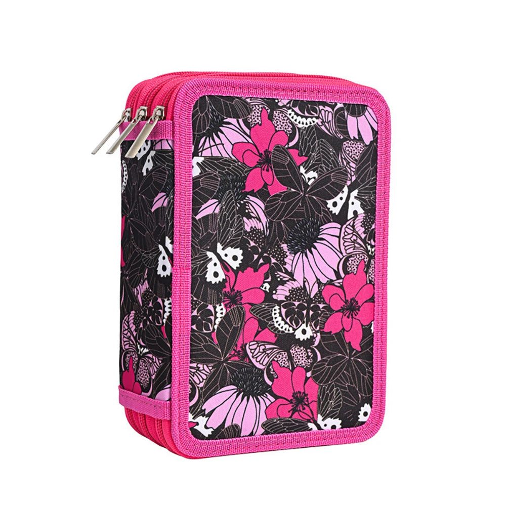 Large Capacity Oxford Fabric Pencil Case for Colored Pencils & Art Supplies - Student Art Storage Organizer Pouch Bag