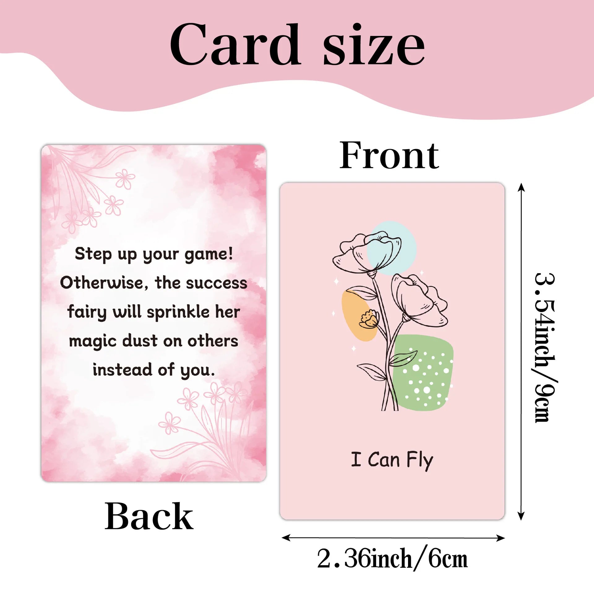 60 Pcs Women Affirmation Cards Set, Daily Positive Motivation Cards with Uplifting Encouragement Cards for Girls & Women